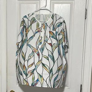 Untagged NWOT Stained Glass Blouse Size 2XL